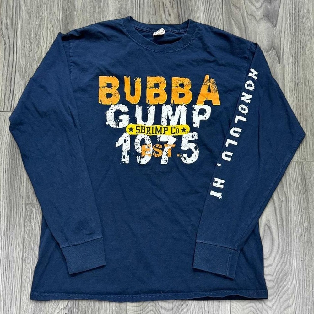 Vintage Y2K Jerzees Bubba Gump Shrimp Co. Long Sleeve Tee Honolulu Size Medium
